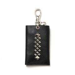 STUDS LEATHER KEY CASE (BLACK)｜スタッズ レザー キーケース｜CL-25AW025LE