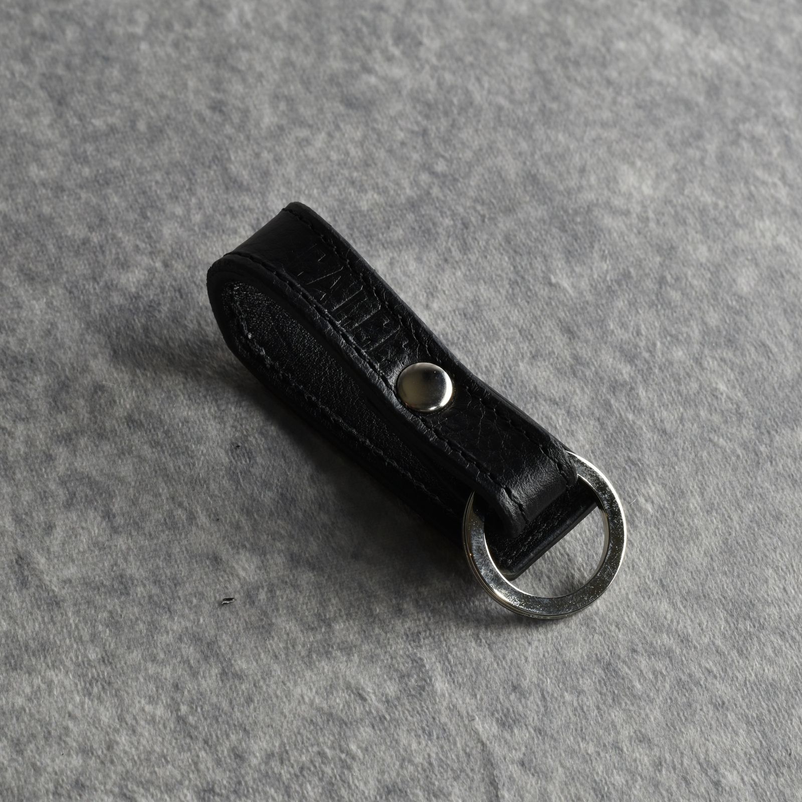STUDS LEATHER SNAP KEY RING (BLACK) / スタッズ レザー スナップタイプ キーリング
