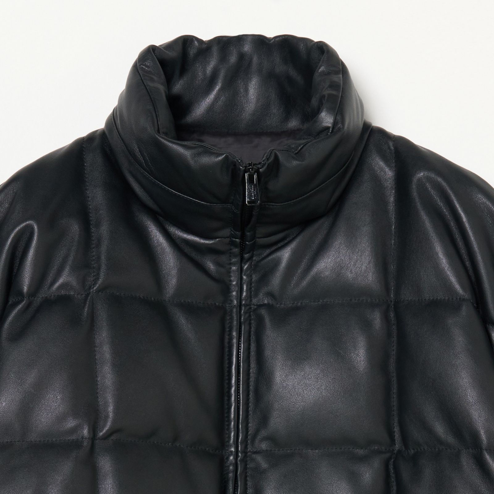 LEATHER DOWN JK (BLACK） / レザー ダウンジャケット （ブラック） 78001130
