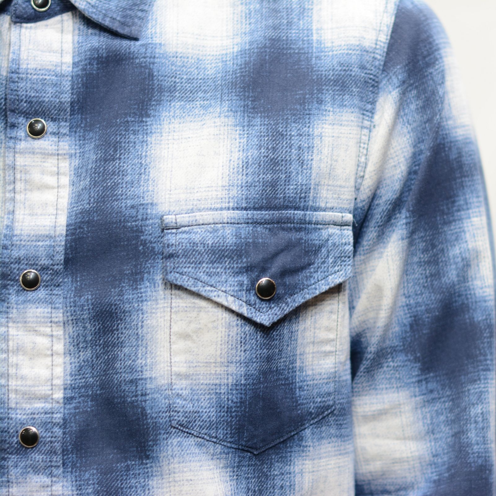 MINEDENIM - Smoky Ombre Check Western SH | chord online store MINEDENIM - Smoky Ombre Check Western SH | chord online store
