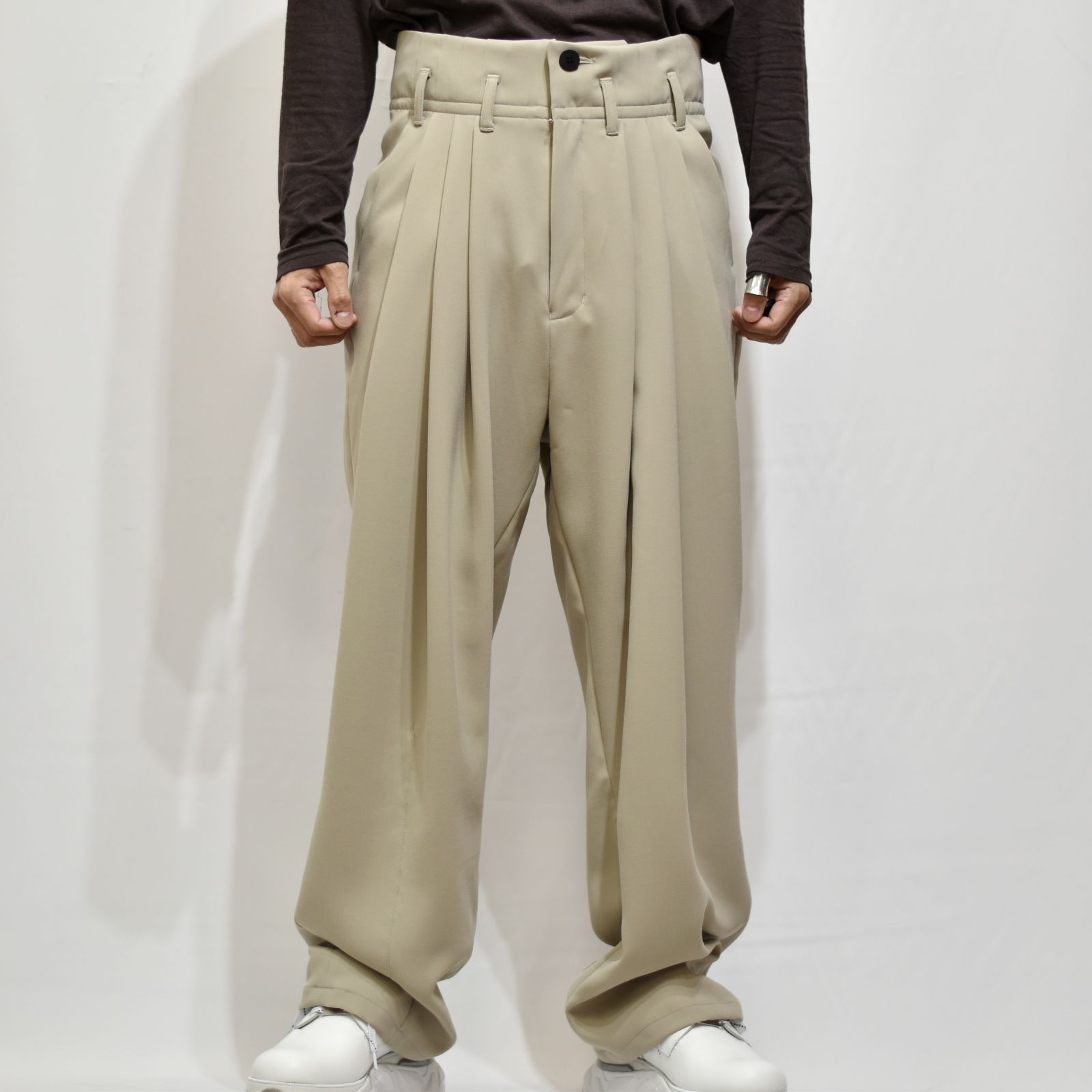 ハイウエストワイドパンツ / LB22SS-PT03-DT (BISCUIT)