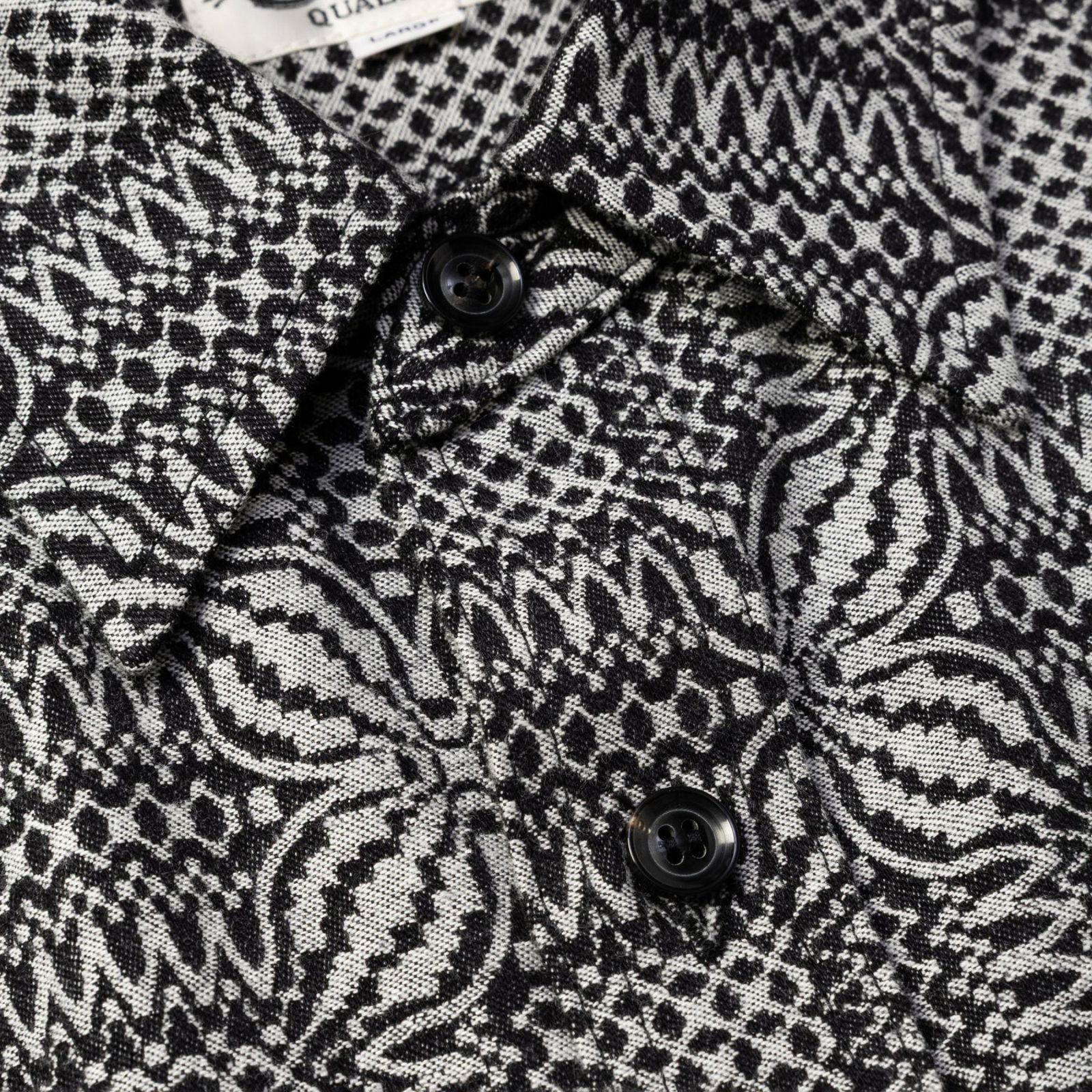 JACQUARD L/S SH (BLACK)｜ジャガード織り 長袖シャツ｜CL-26AWJQ004