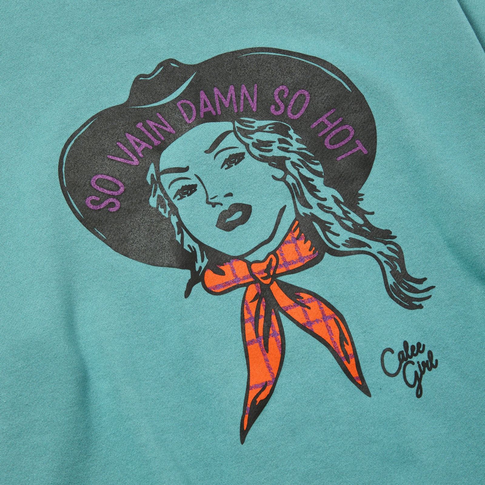 SYNDICATE RETRO WESTERN GIRL CREW NECK SW (TURQUOISE BLUE)｜クルーネック スウェット トレーナー｜CL-25AW029