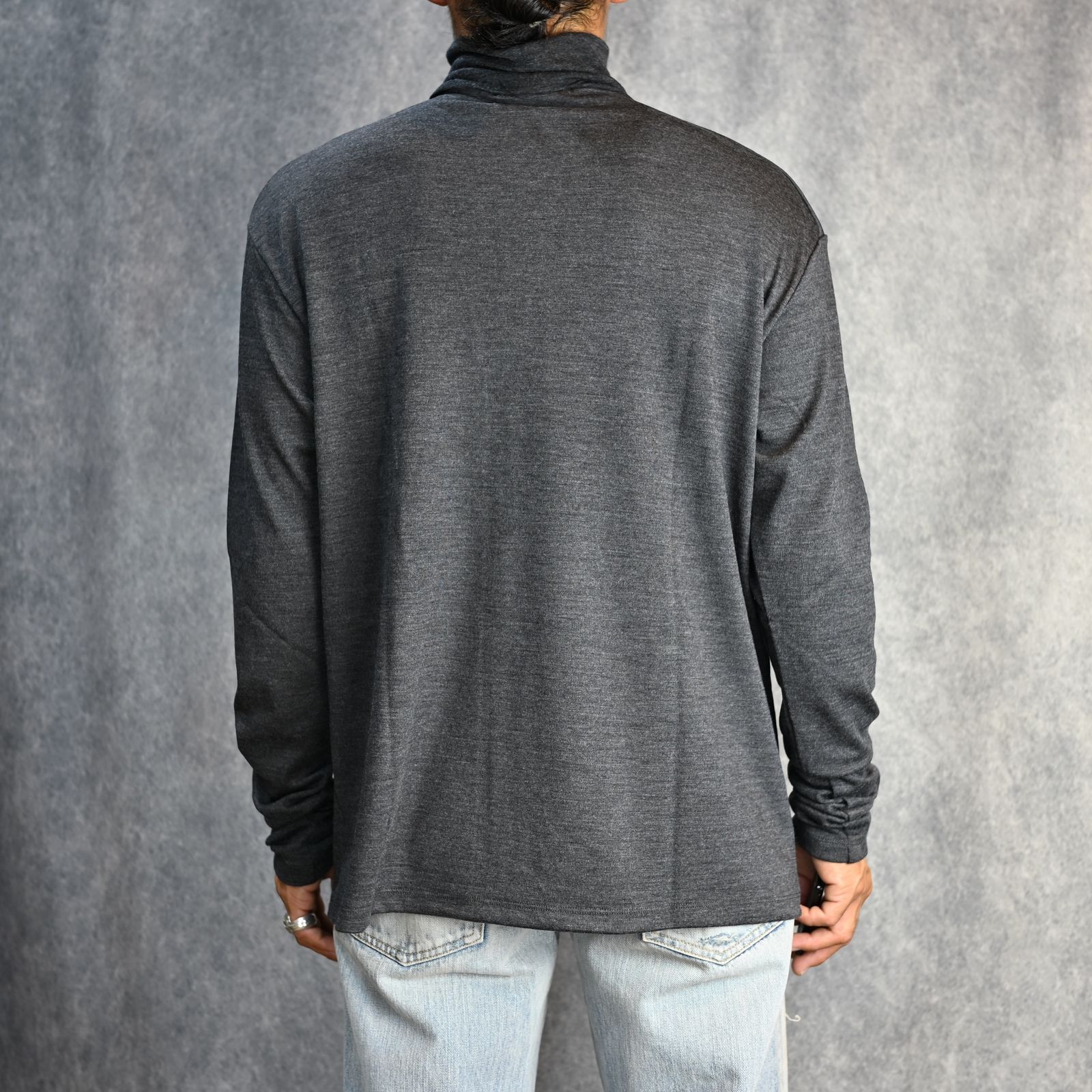 Wool Turtleneck L/S （CGR） /  ウールタートルネック （チャコール）