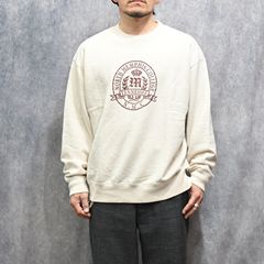 North Memphis College Emblem L/S Crewneck Pullover （OWH）｜プルオーバー スウェット （オフホワイト）｜2603-4002