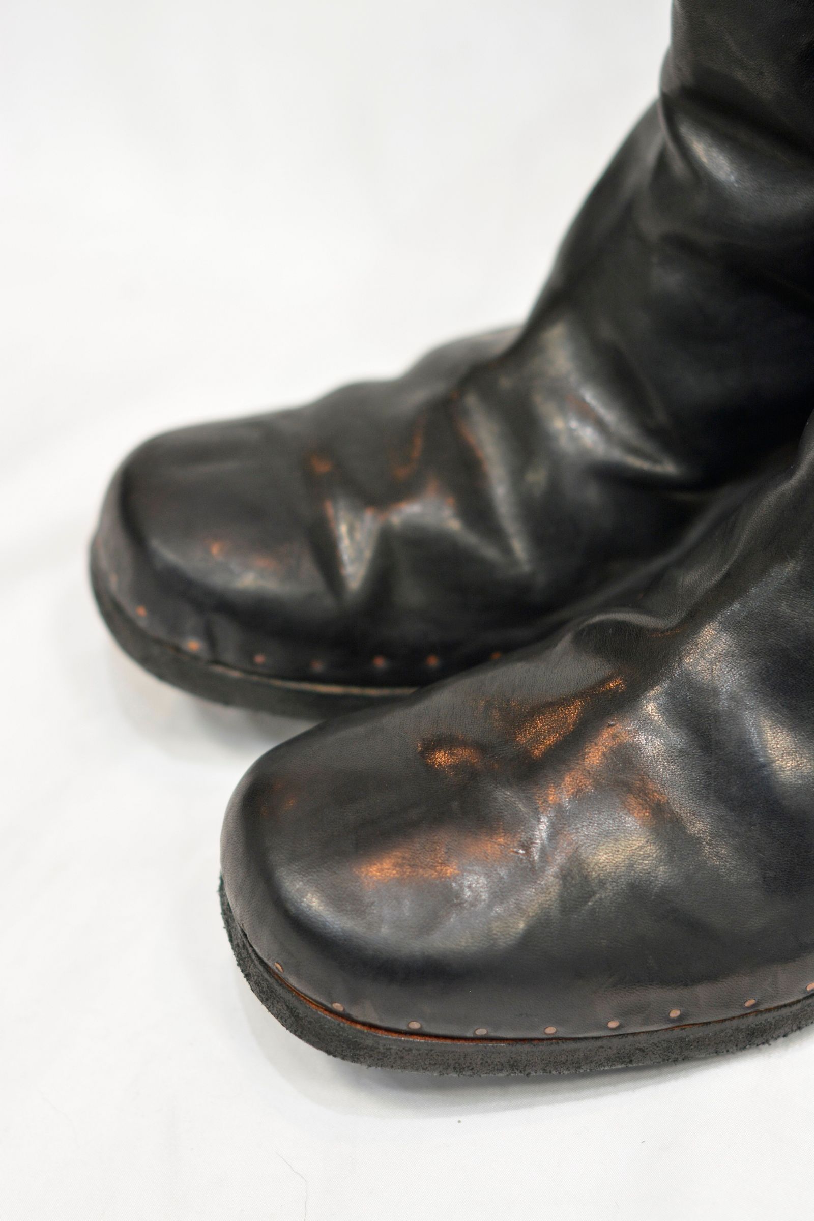 HORSE BACK ZIP PECOS W/NAILS LINED LEATHER SOLES PIECE DYED