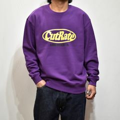 CUTRATE LOGO L/S SWEAT SHIRT  (PURPLE)