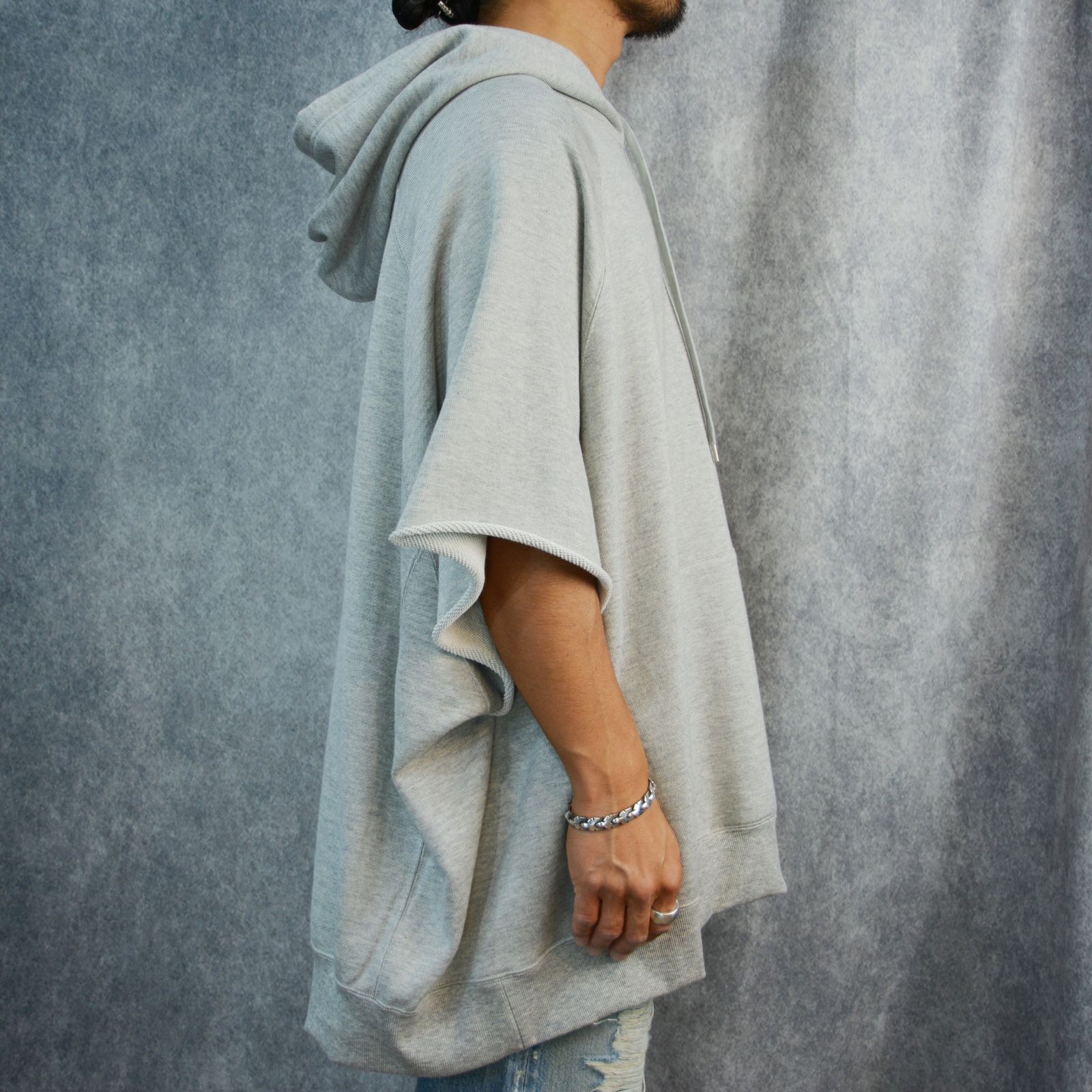 Square Big Nosleeve Hoodie （GRY） / ビッグノースリーブ フーディー （グレー）