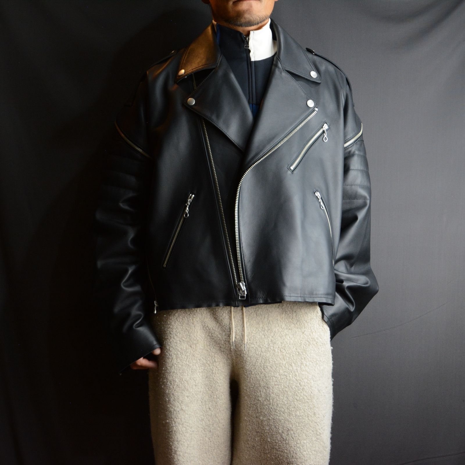 FACETASM - FACETASM × AVIREX ZIP RIDERS JACKET （BLACK ...