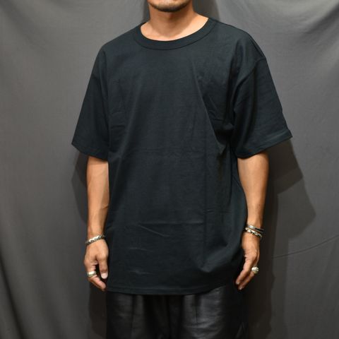 CHAMPION 7OZ ”chord” EMBROIDERY SHORT SLEEVE TEE (BLACK) / チャンピオン ロゴ刺繍 半袖Tシャツ