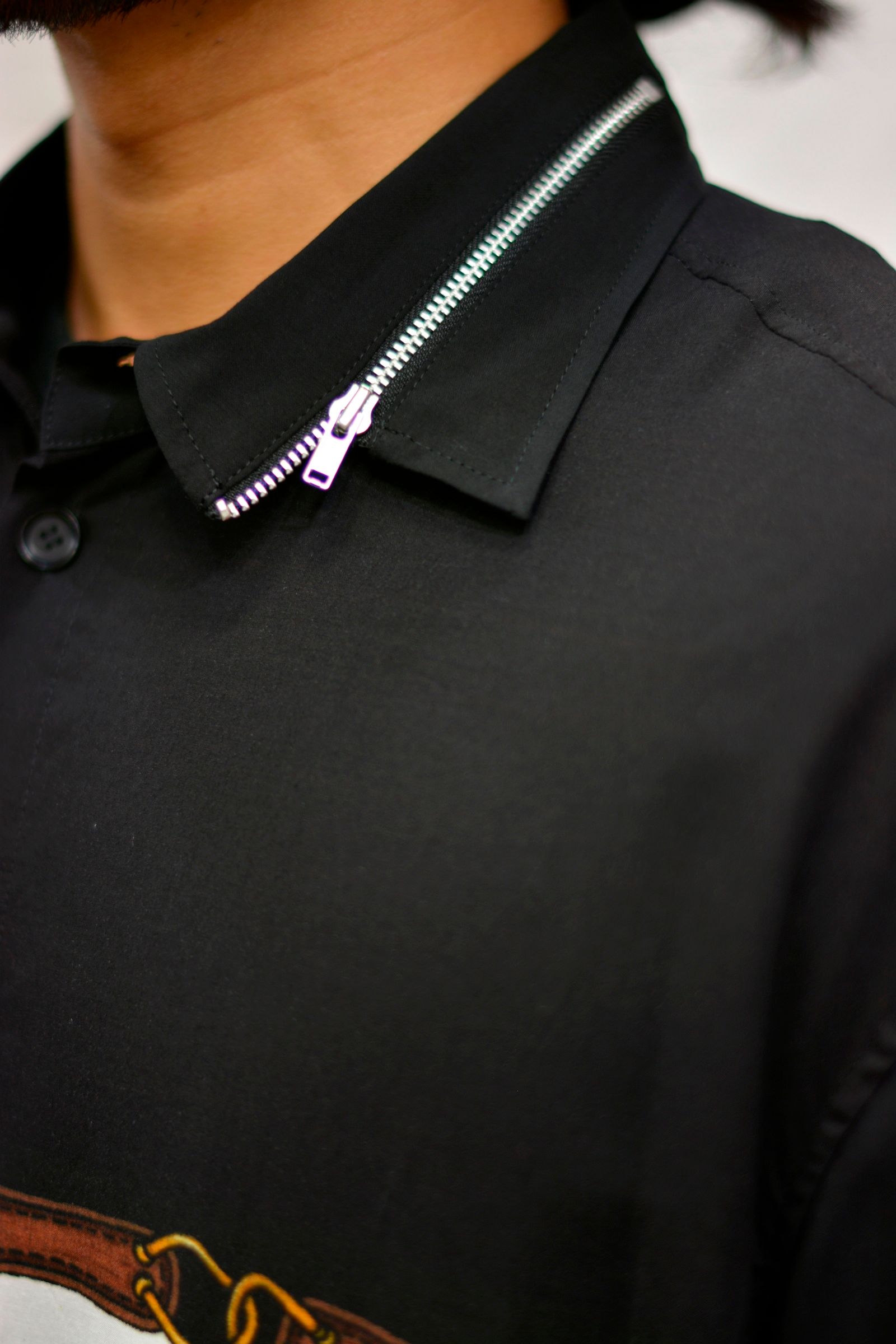 Collar zipper shir