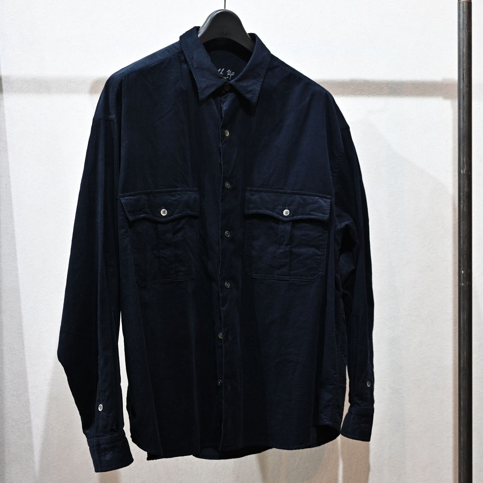 ROLL UP ORGANIC CORDUROY SHIRT (NAVY)|コーデュロイシャツ (ネイビー) PC-016-3685-41