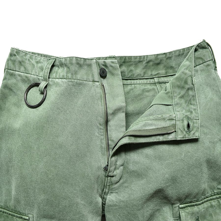 Denim Wide Cargo PS （KHA） /  デニム ワイド カーゴパンツ （カーキ）