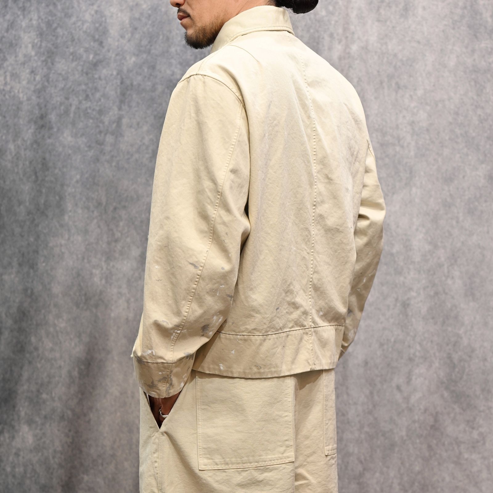 FULL ZIP CHINO BLOUSON (OFF WHITE / オフホワイト) チノブルゾン｜2601013