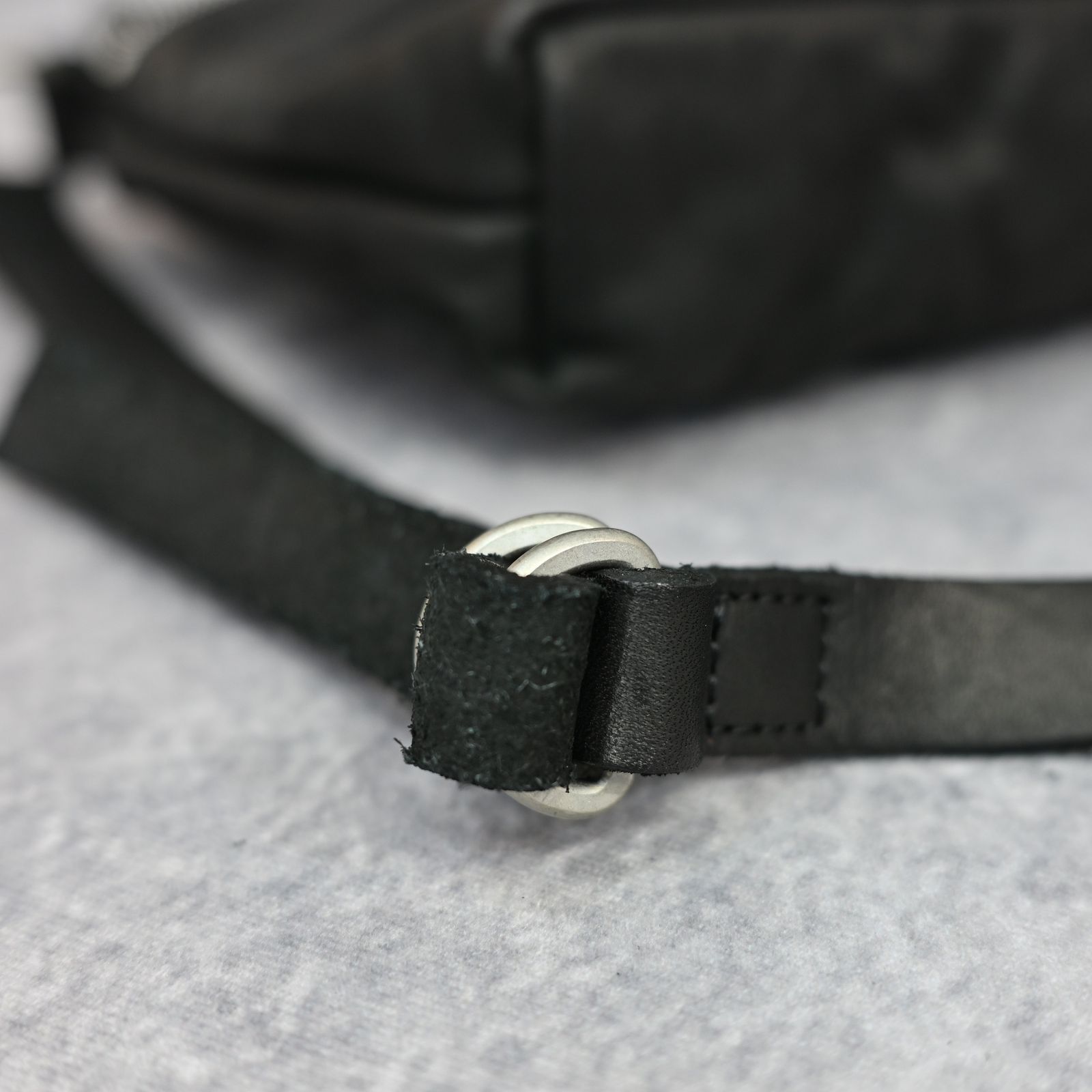 ジャパンダブルショルダー フルタンニン製品染め ショルダーバッグ （BLACK） / 92-29