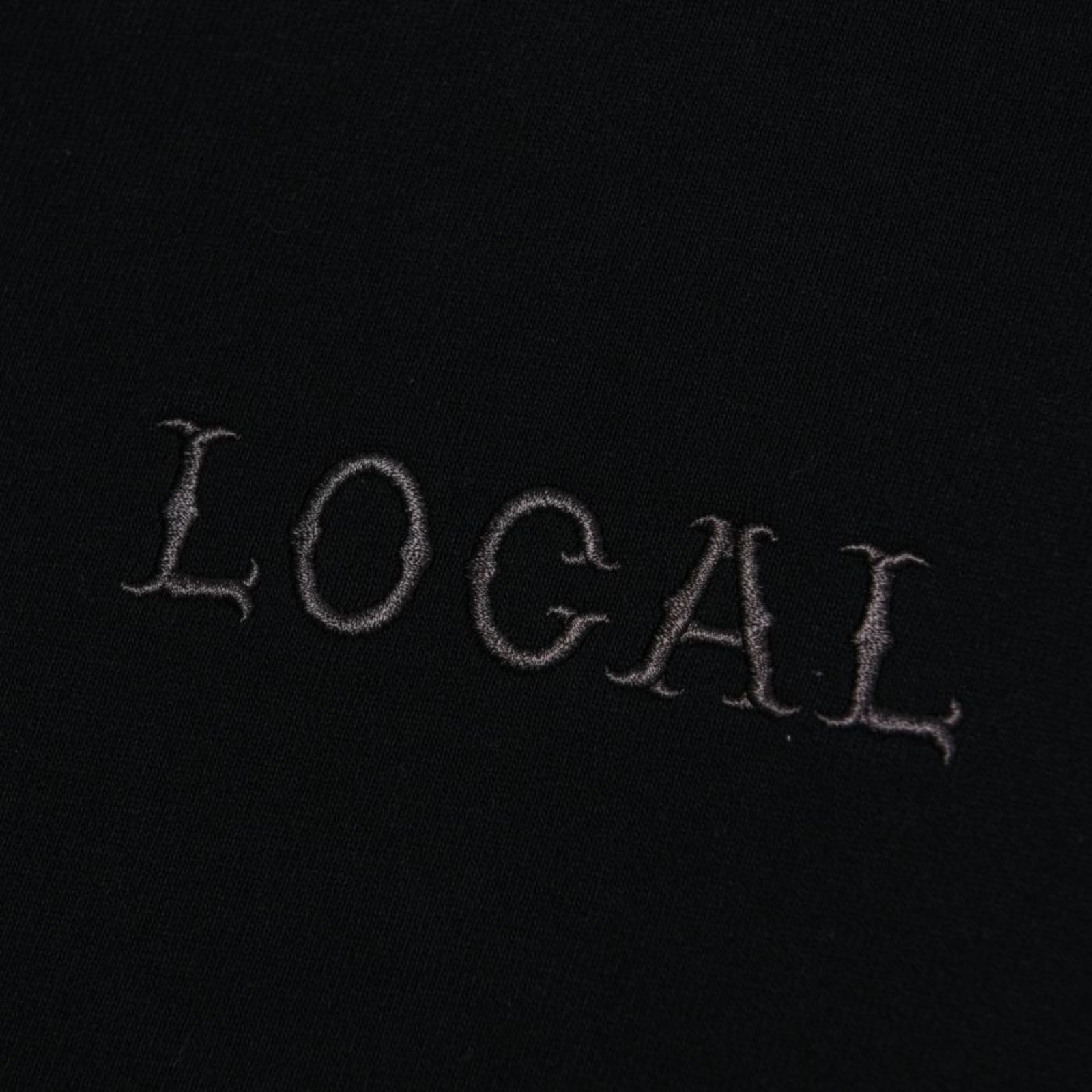 CLASSIC LOCAL LOGO EMBROIDERY L/S TEE (BLACK) / ローカル ロゴ刺繍 ロングスリーブ Tシャツ