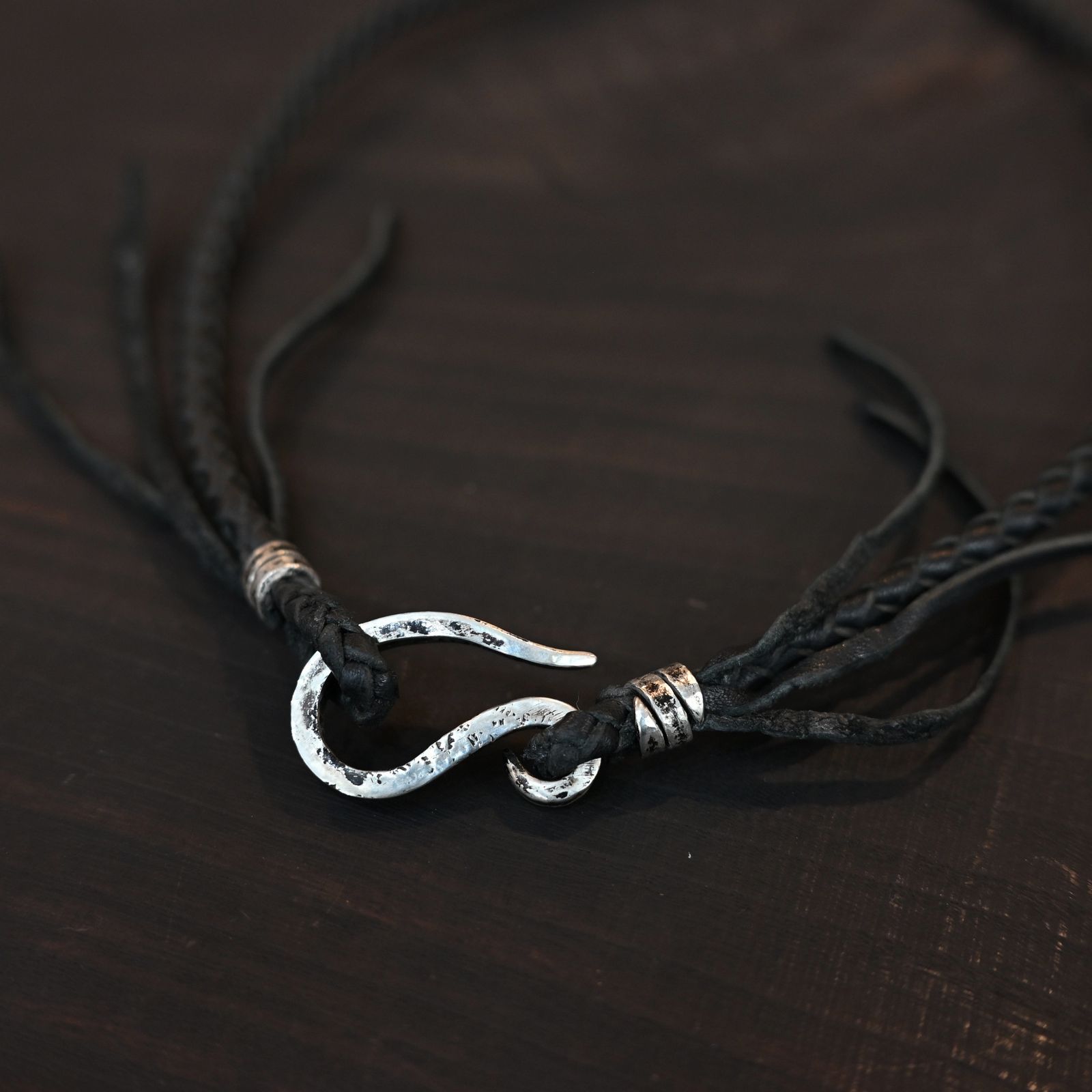 GUIDI HORSE LEATHER CORD NARROW ｜ SILVERS 純銀