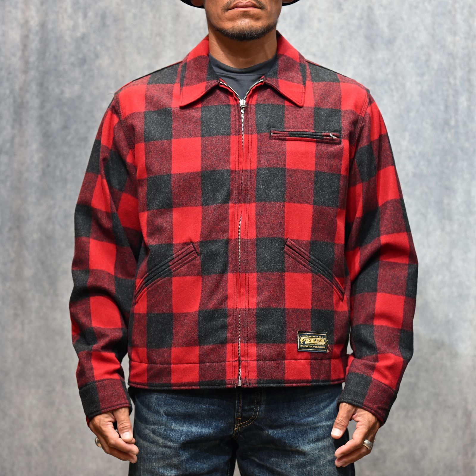PENDLETON W.Plaid Zipup Work JKT （RPT）｜ペンドルトン ジップアップ ワークジャケット｜MND-PDL801