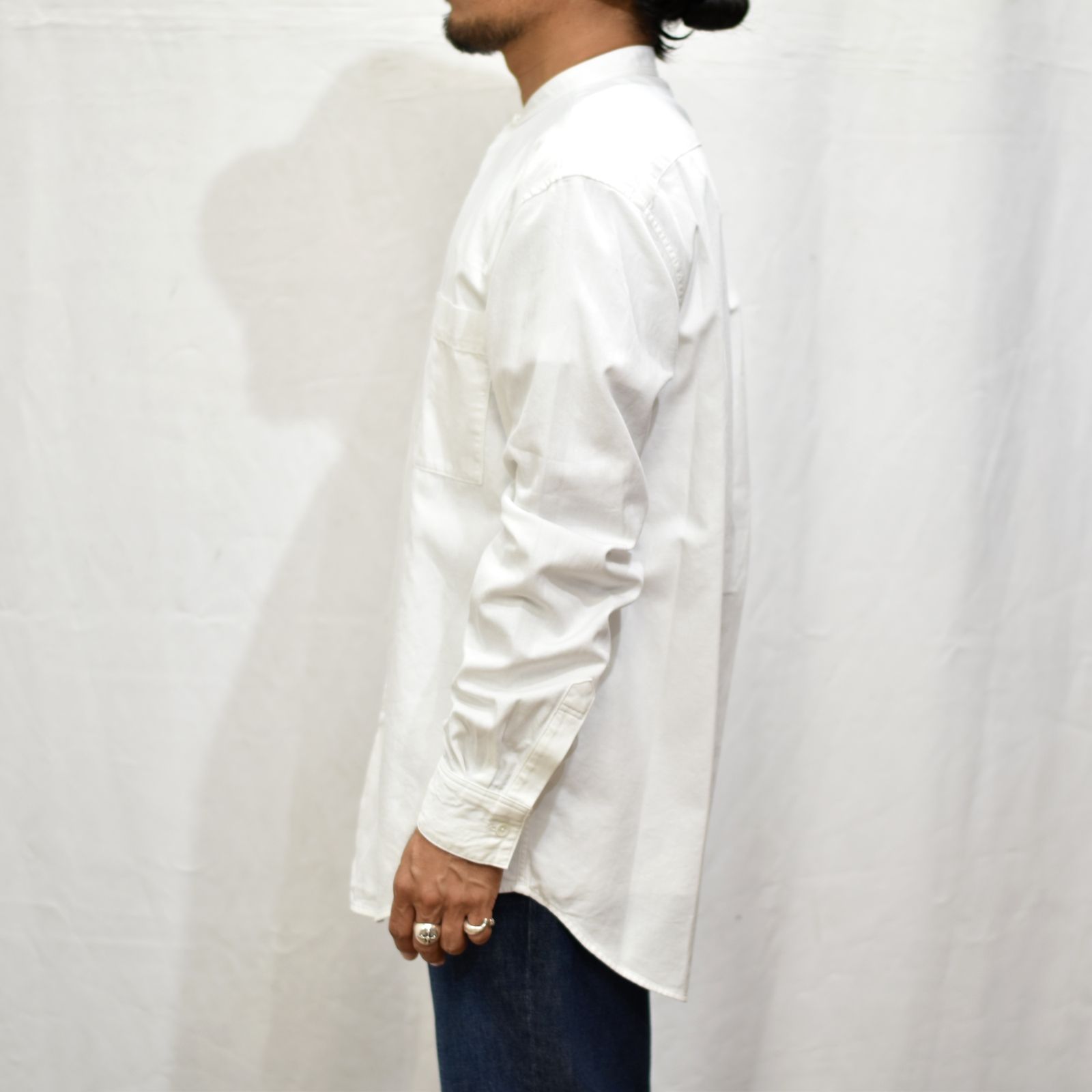 Band Collar OG. Denim Long SH (WHT)
