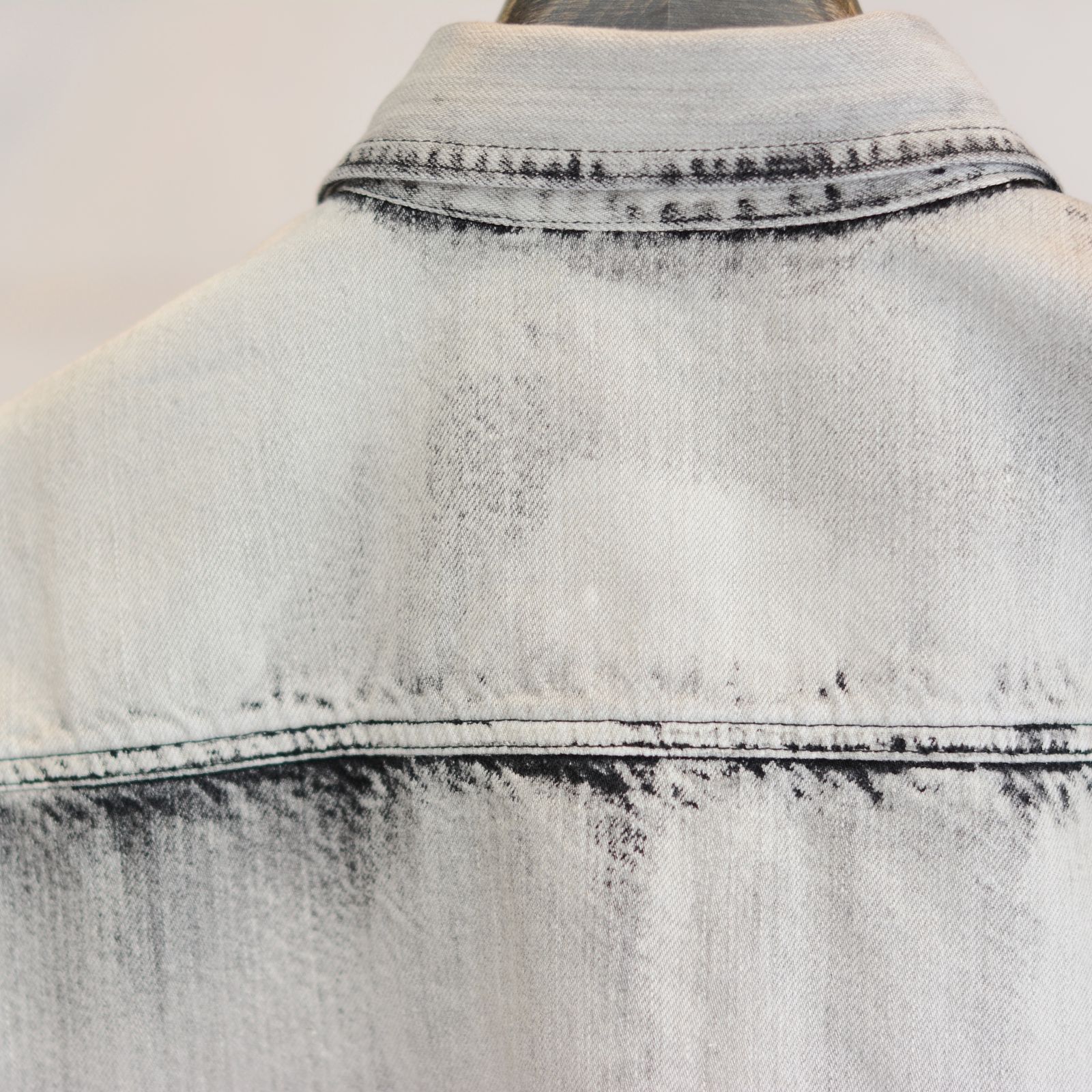 Bleached denim oversized shirt