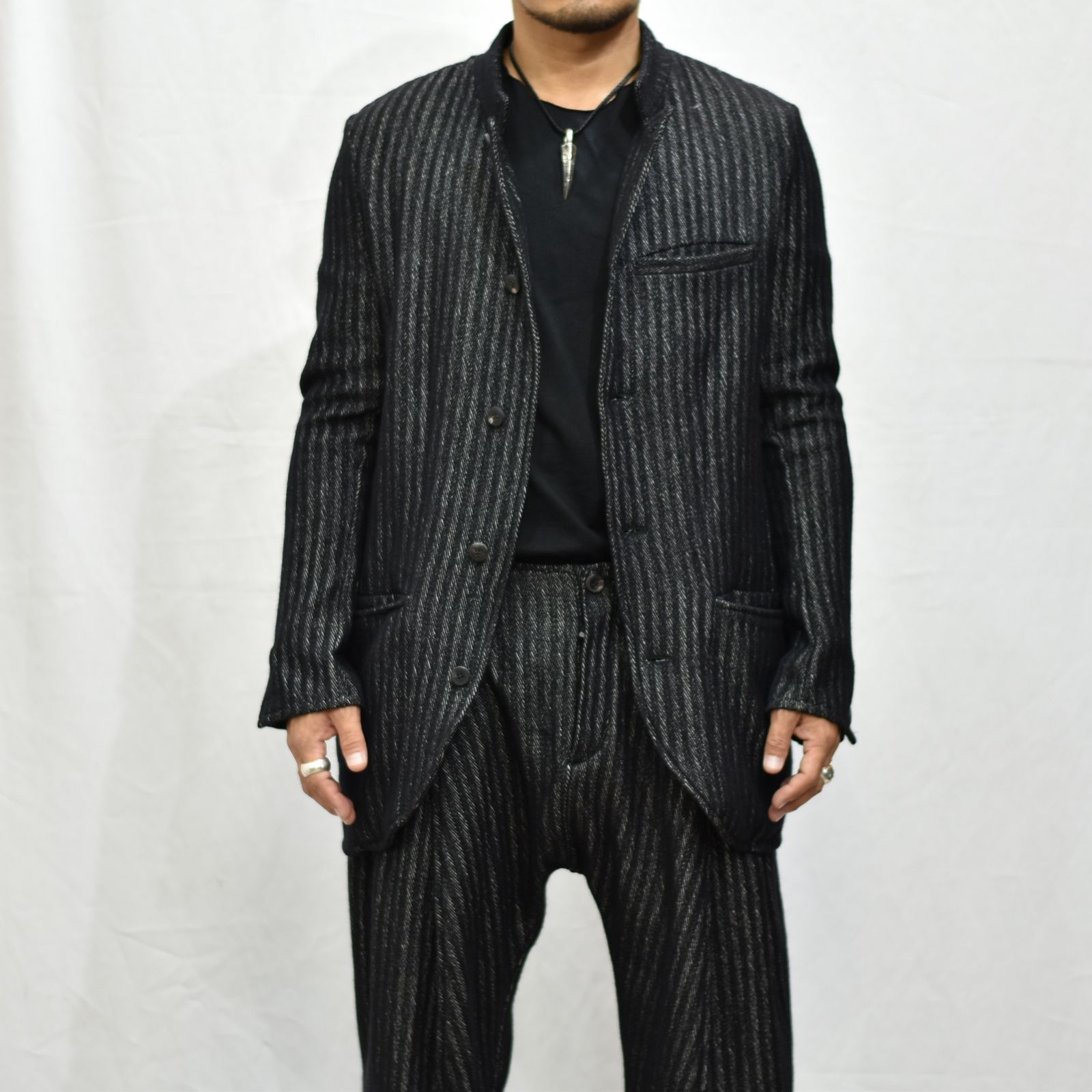 WOOL COTTON BTTON FRONT JACKT UNILINED”