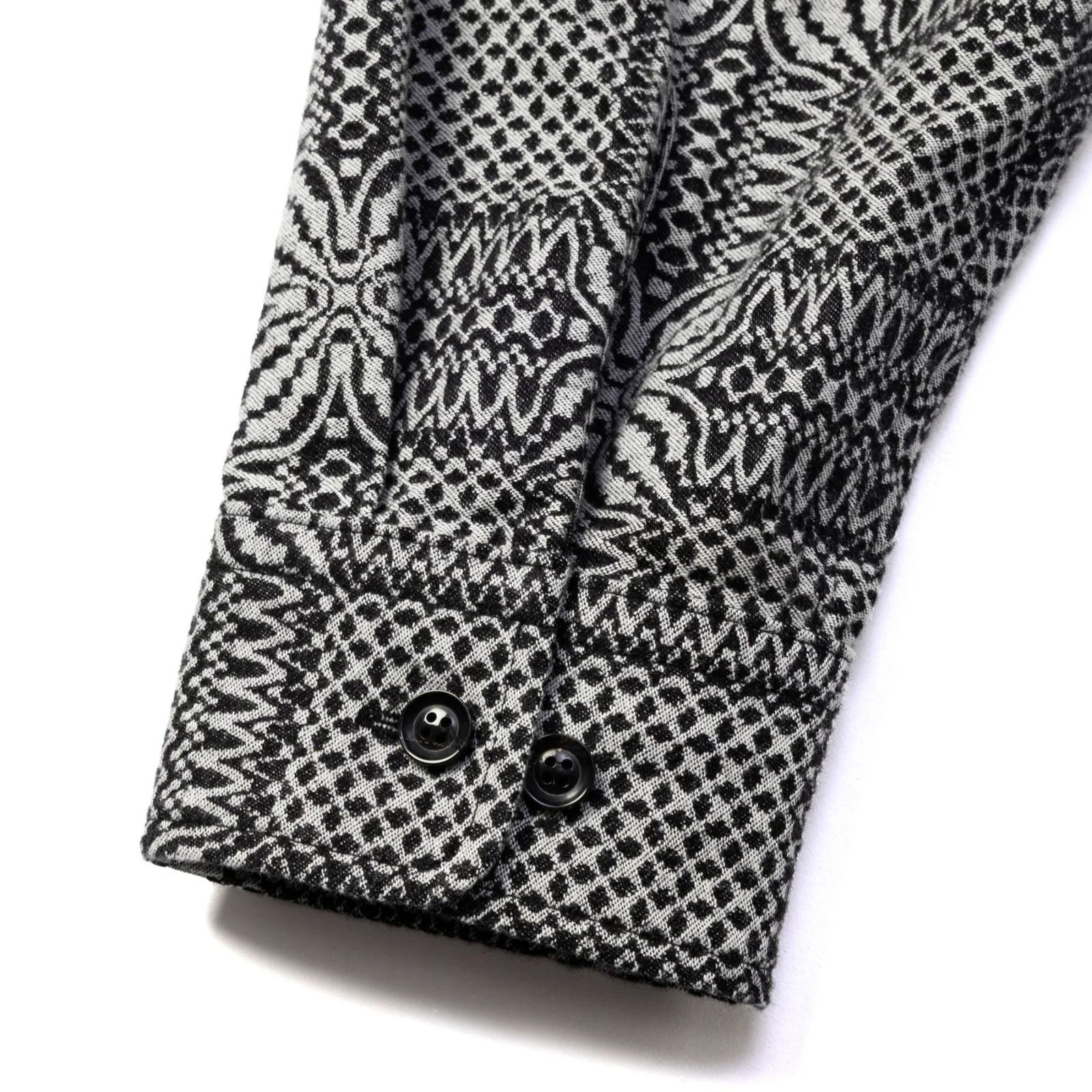 JACQUARD L/S SH (BLACK)｜ジャガード織り 長袖シャツ｜CL-26AWJQ004