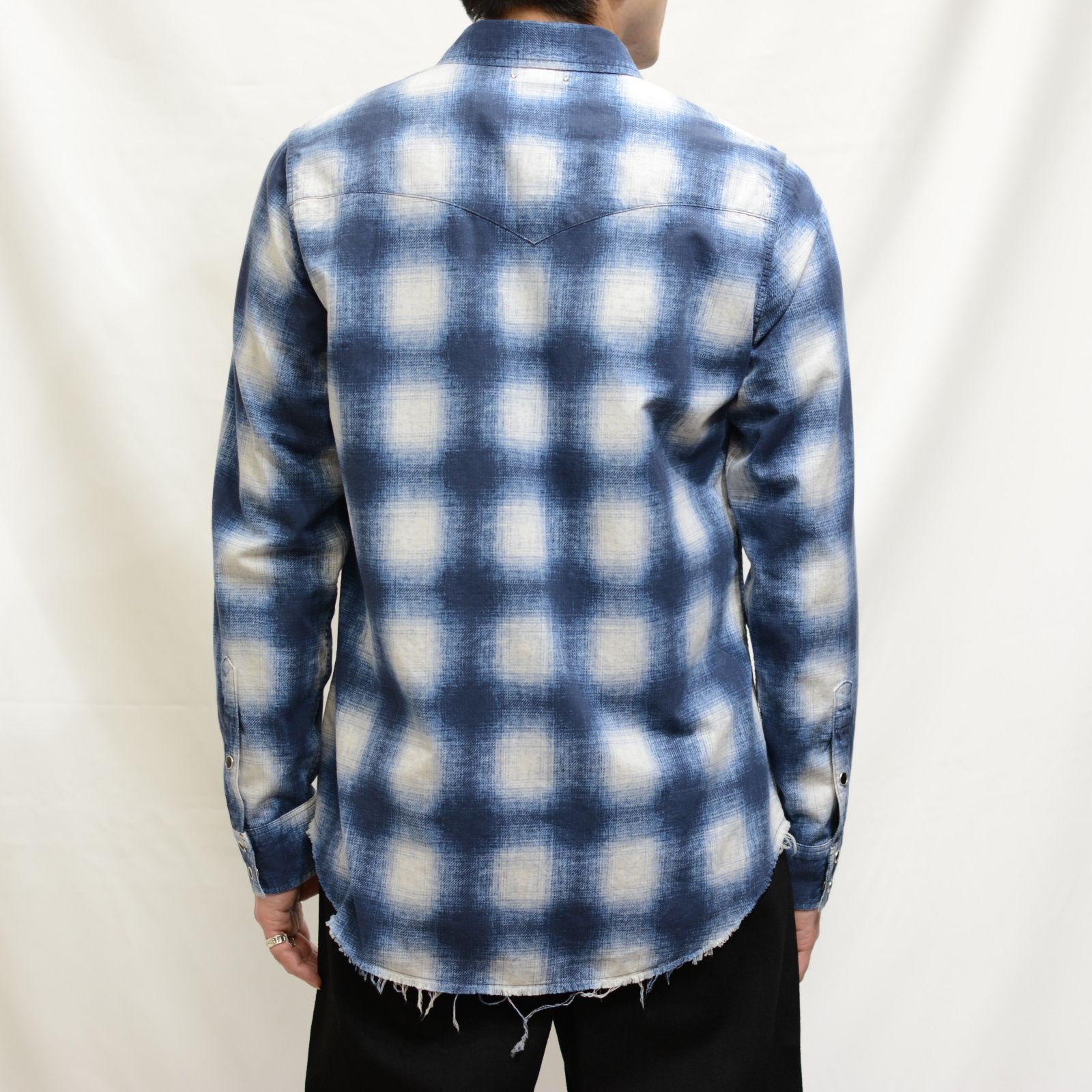 MINEDENIM - Smoky Ombre Check Western SH | chord online store MINEDENIM - Smoky Ombre Check Western SH | chord online store