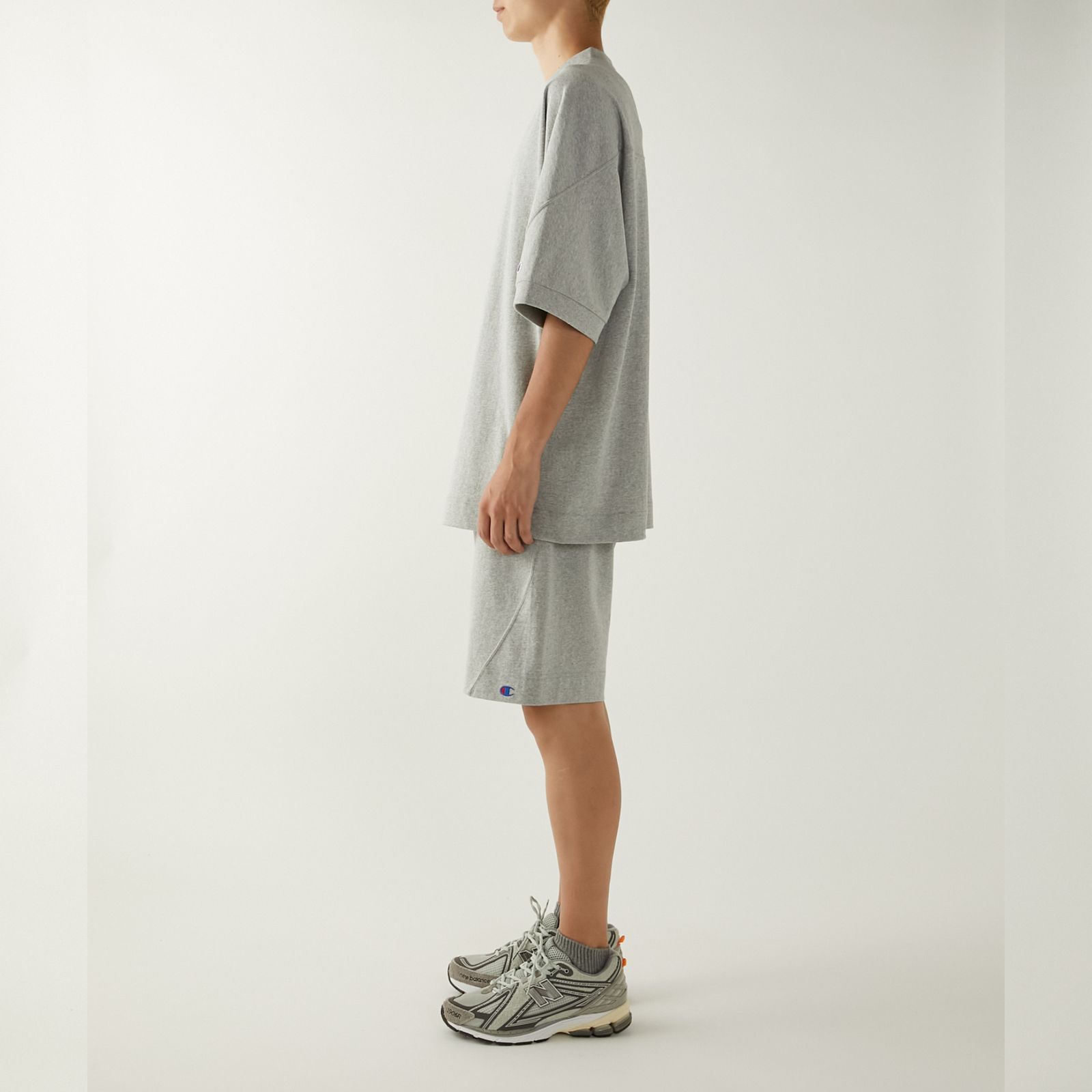 × champion T-SH （T.GY） /  クルーネック Tシャツ （グレー）