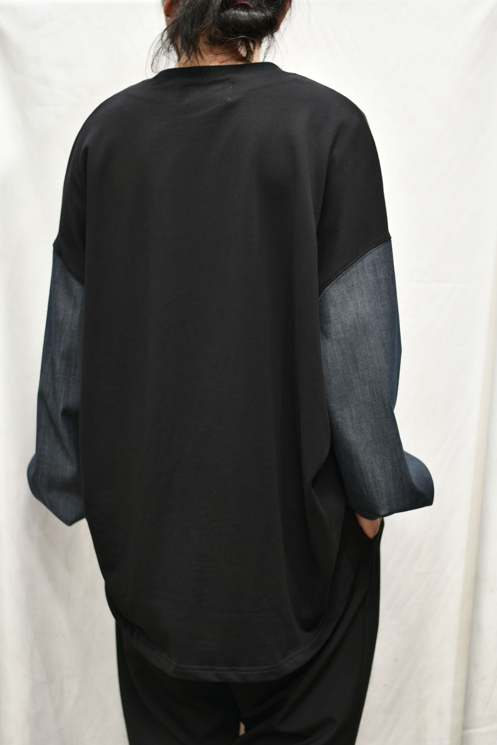 コンビネーションプルオーバー / LB21FW-PO02-DN (BLACK×NAVY)