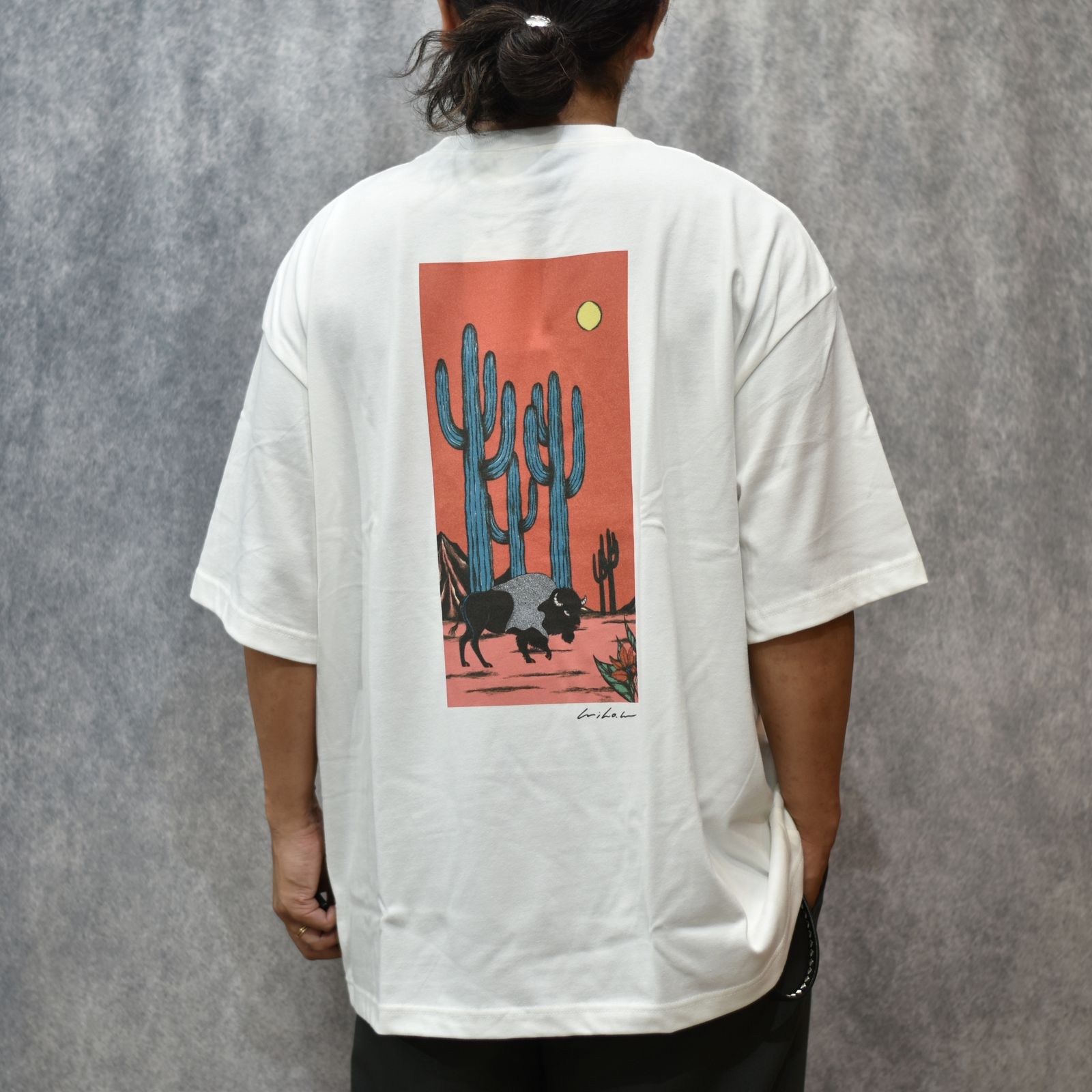 × MIHO MURAKAMI DROP SHOULDER PRINT TEE (WHITE / A) / × 村上実帆 プリントTシャツ