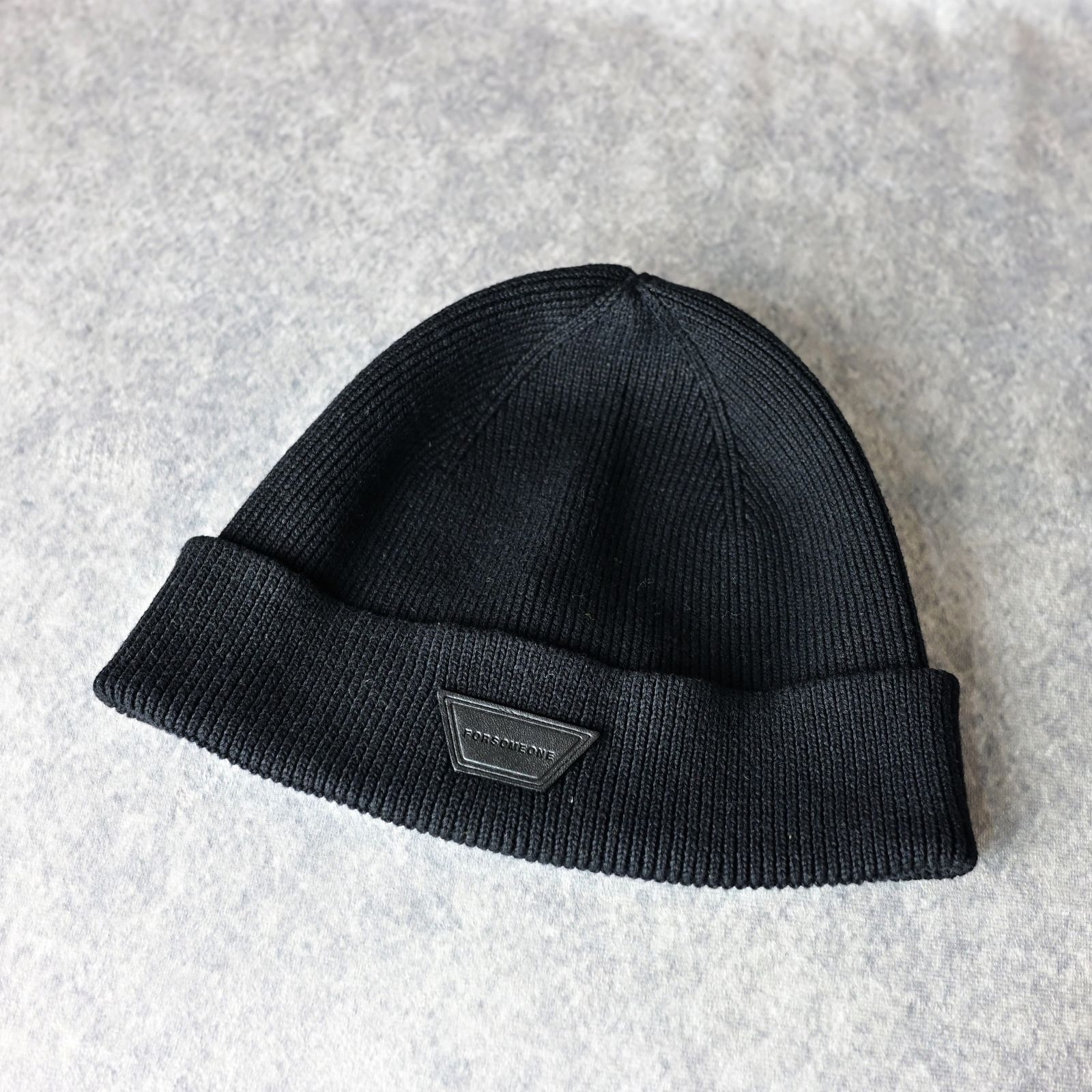 COTTON KNIT BEANIE (BLACK) / コットンニット キャップ （ブラック）