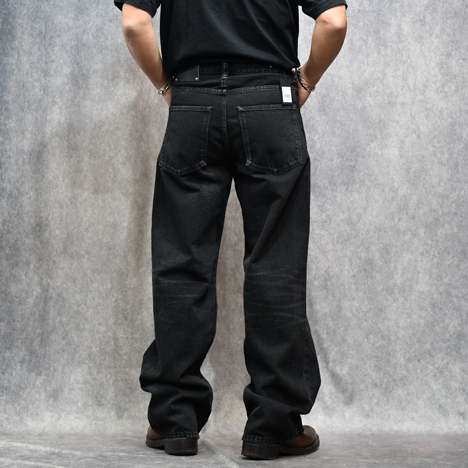 × YUKI TANAKA Wide Straight Pants （BLK） ワイドストレート デニムパンツ （ブラック）｜YT-MND-06