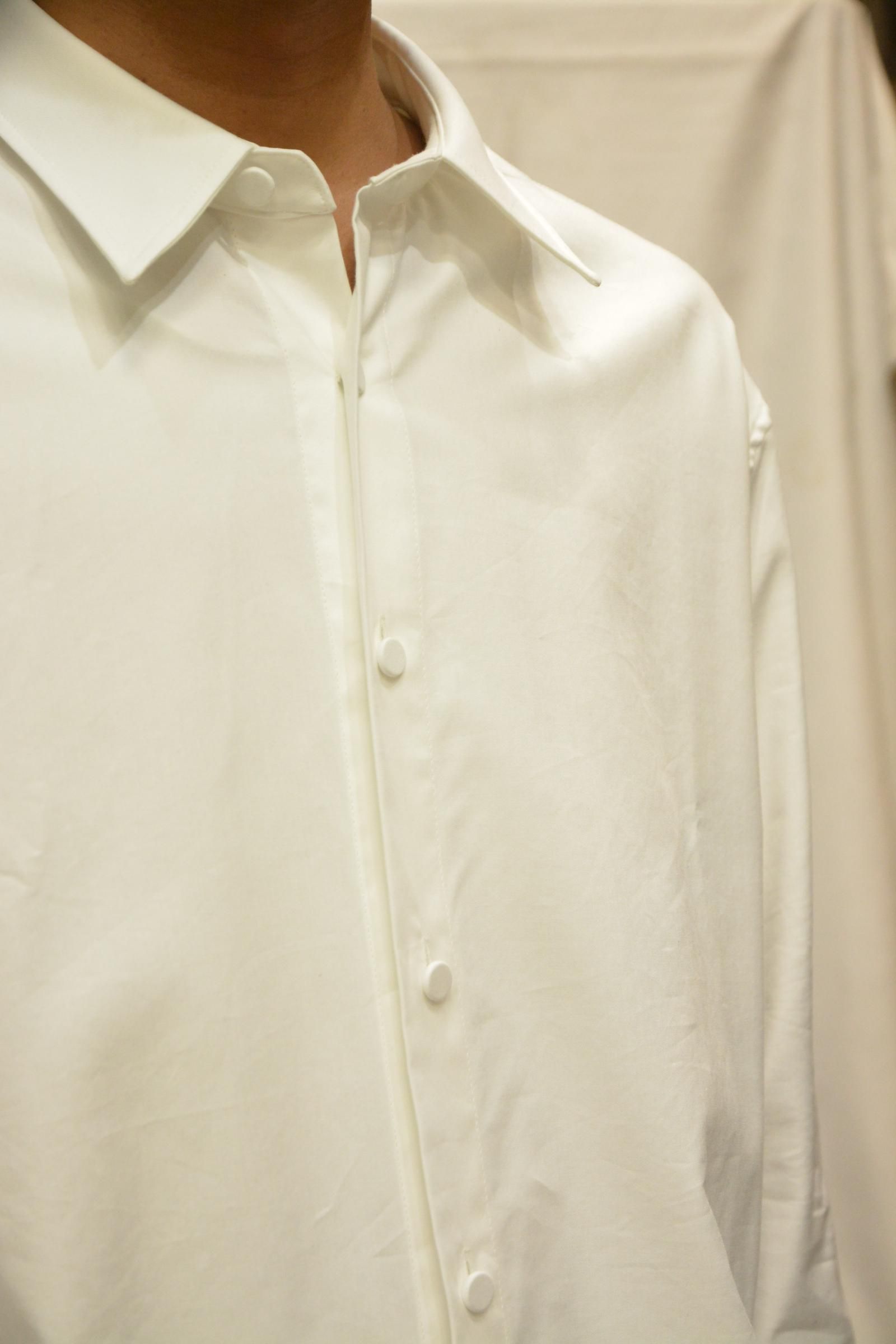 コットンレーヨン オーバー ロングシャツ