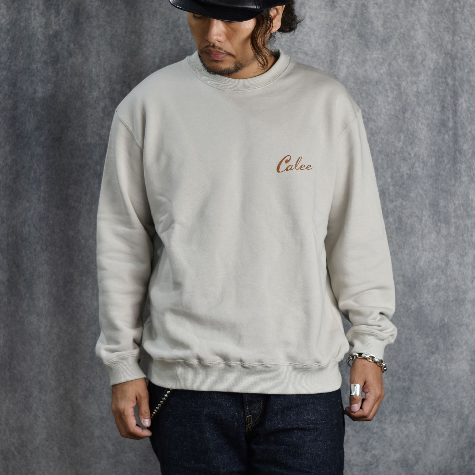 SYNDICATE RETRO GIRL CREW NECK SW ＜NATURALLY PAINT DESIGN＞ (Lt.BEIGE) / レトロガール クルーネック スウェット トレーナー
