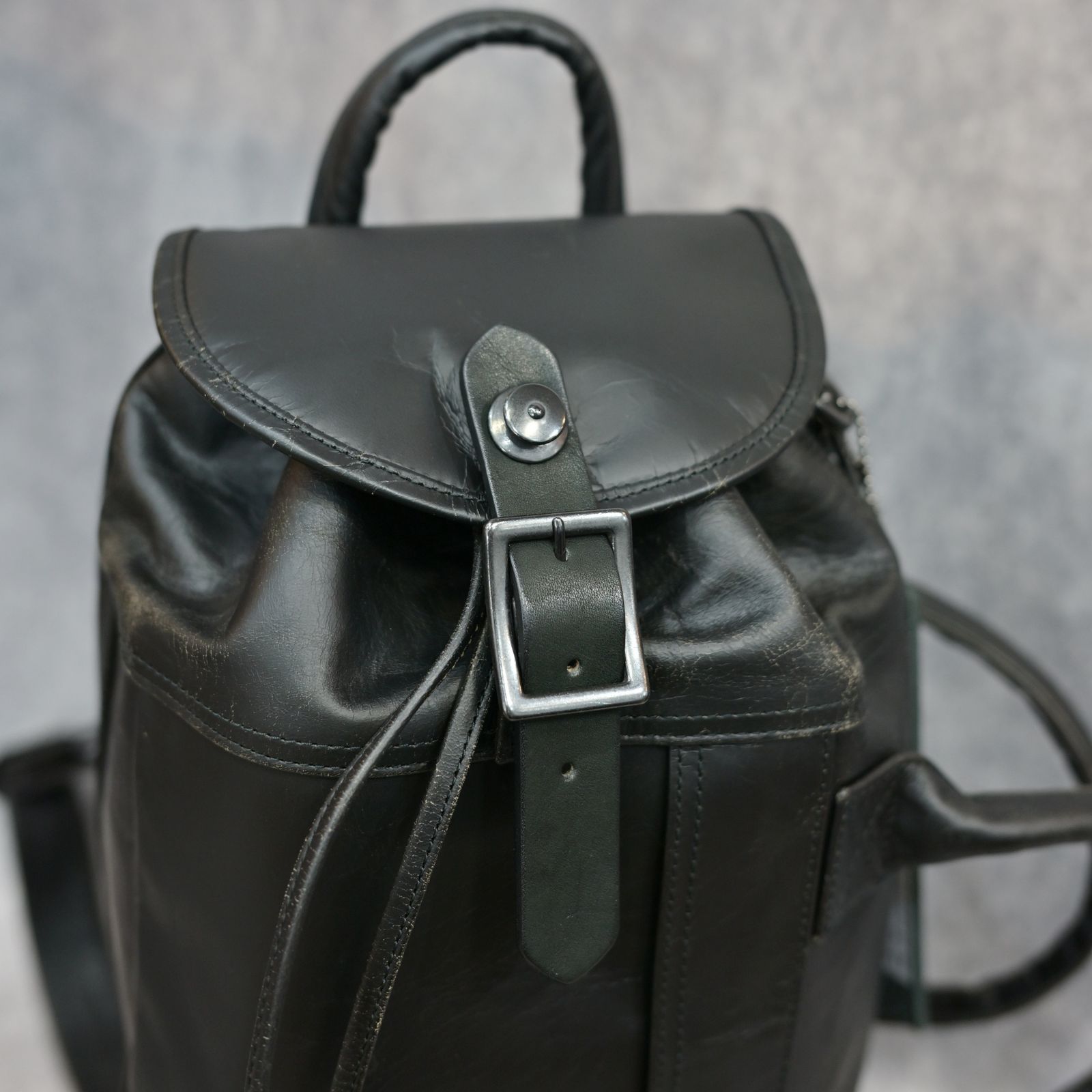 JAPAN HORSE CRACKING VINTAGE 4WAY BOSTON BAG （BLACK）｜ジャパンホース ボストン バッグ｜260-01