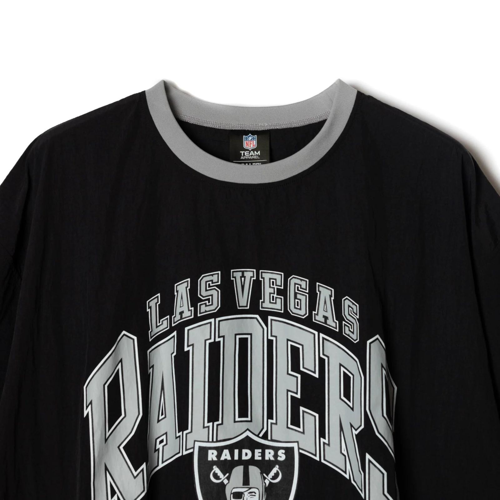 × NFL RAIDERS S/S NYLON GAME SH (BLACK) / ナショナル・フットボール・リーグ ラスベガス・レイダース 半袖 ナイロン ゲームシャツ