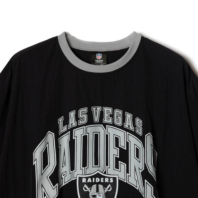 CALEE - × NFL RAIDERS S/S NYLON GAME SH (BLACK) / ナショナル・フットボール・リーグ ラスベガス・ レイダース 半袖 ナイロン ゲームシャツ | chord online store