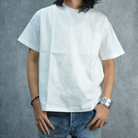 Standard Crewneck T-SH （WHT） / ポケット Tシャツ （ホワイト）
