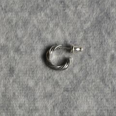 Silver925 Twist Earring "BARREL" (SILVER) / ツイスト ピアス