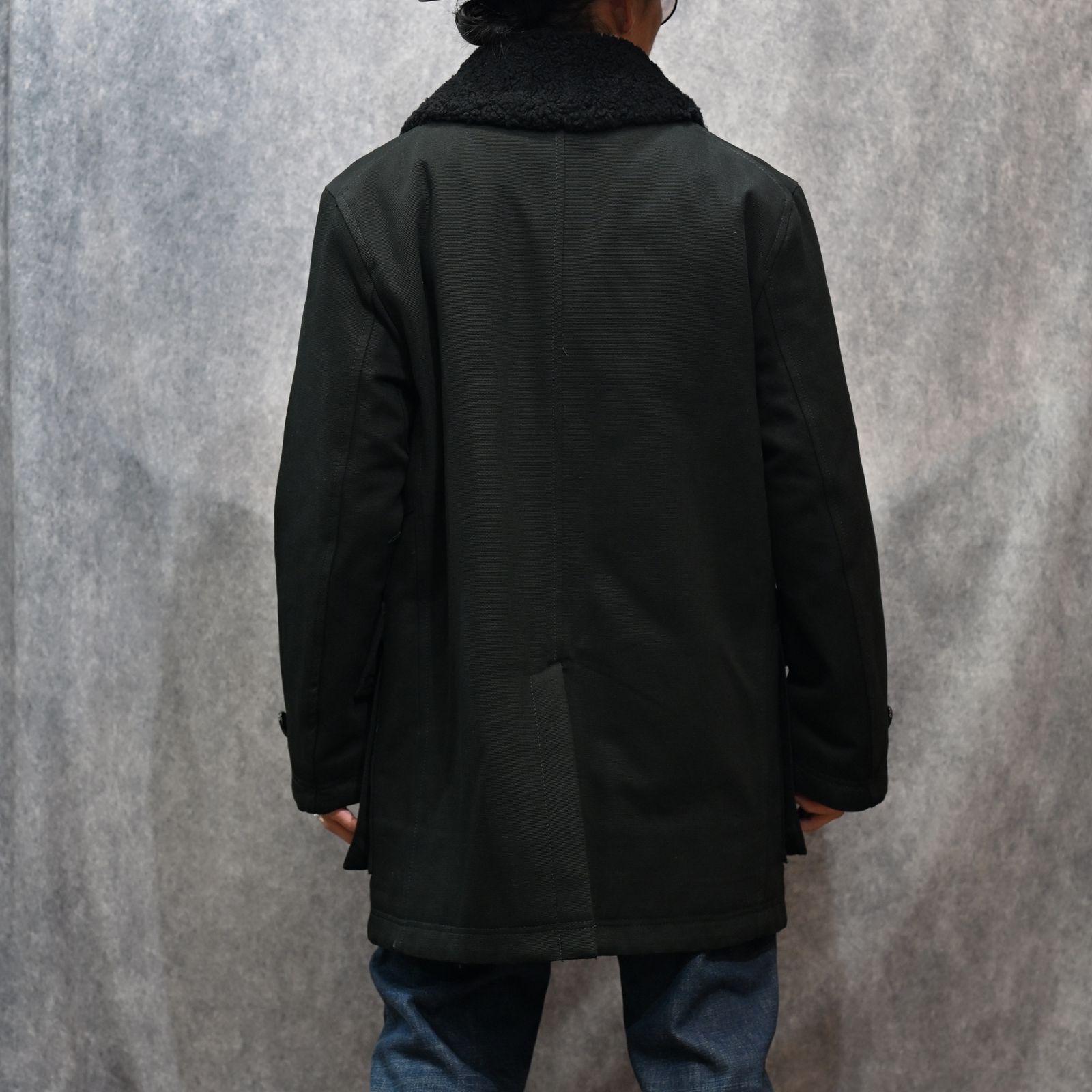 Mouton Collar Duck Military Haif CT （BLK）｜ムートンカラー ミリタリーハーフコート｜2511-9004