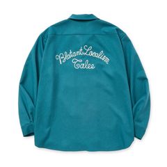 "BLATANT LOCALISM" OPEN COLLAR ROUND L/S SH (TURQUOISE BLUE)｜オープンカラー ラウンド 長袖シャツ｜CL-25AW038