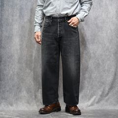 S.Wide Straight Cropped 5pocket USD （BKU）｜クロップド デニムパンツ （ブラック）｜2603-1002