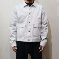 Hickory Print Denim Trucker JKT
