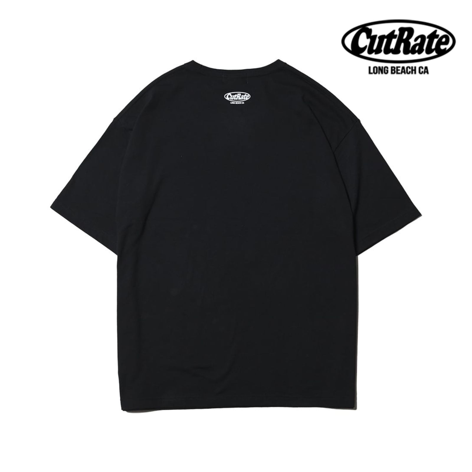 CUTRATE LOS LOGO DROP SHOULDER S/S -T-SHIRT (BLACK) / ドロップショルダー プリントTシャツ