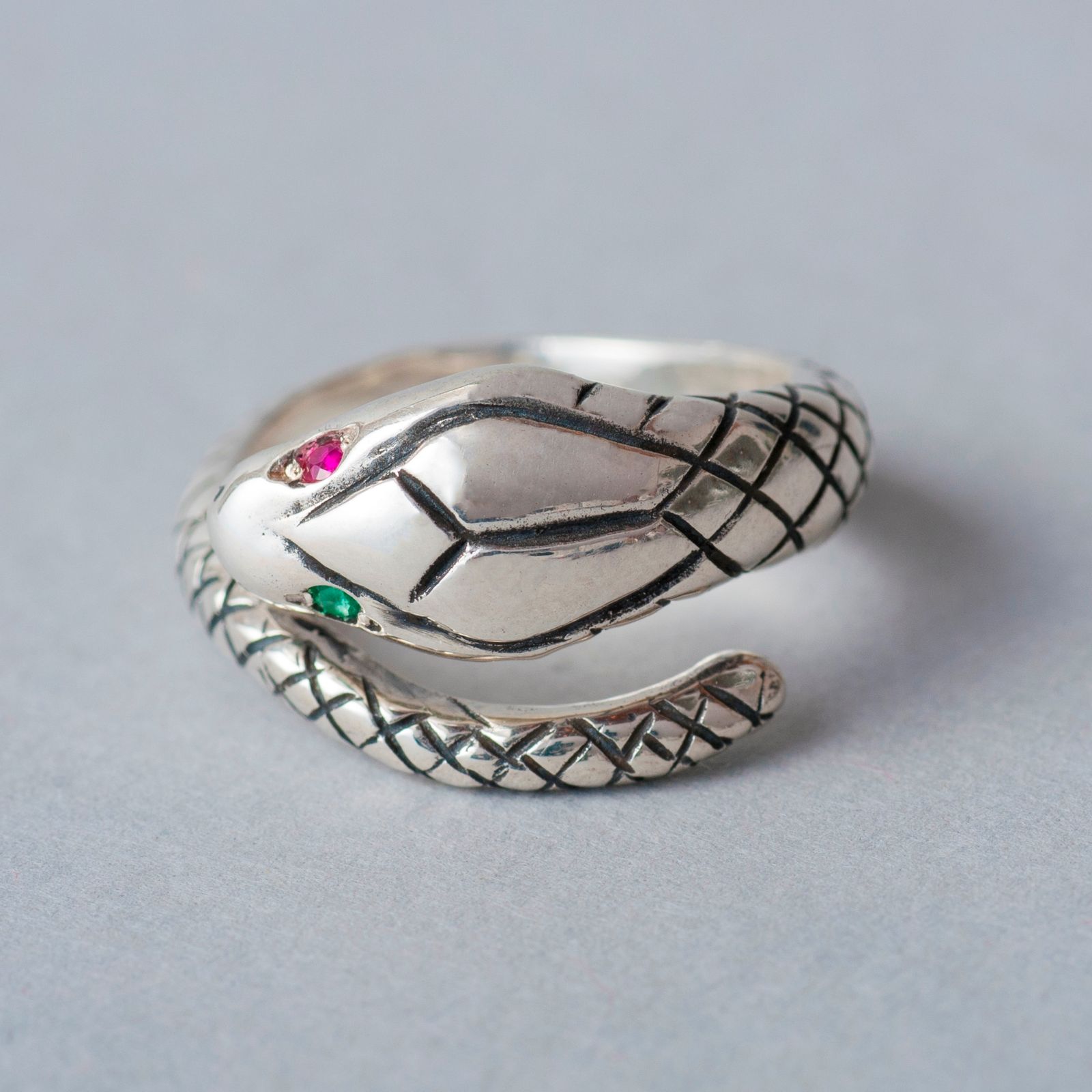 Silver925 Pinky Ring "SNAKEHEAD" (SILVER) / ピンキーリング