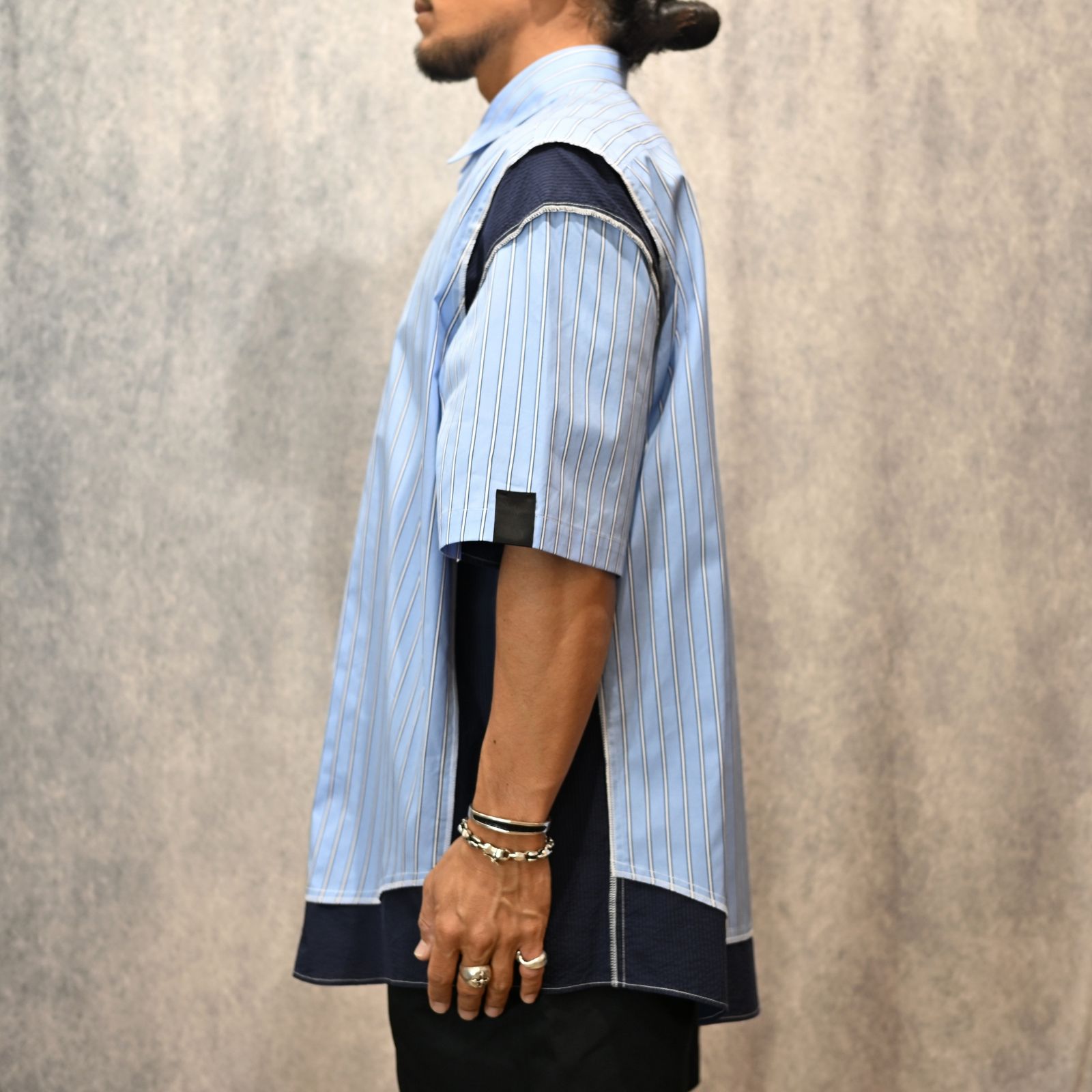 HALF SLEEVE SHIRT （BL STRIPE） / 半袖シャツ （ブルーストライプ） / 2251-SH53-017