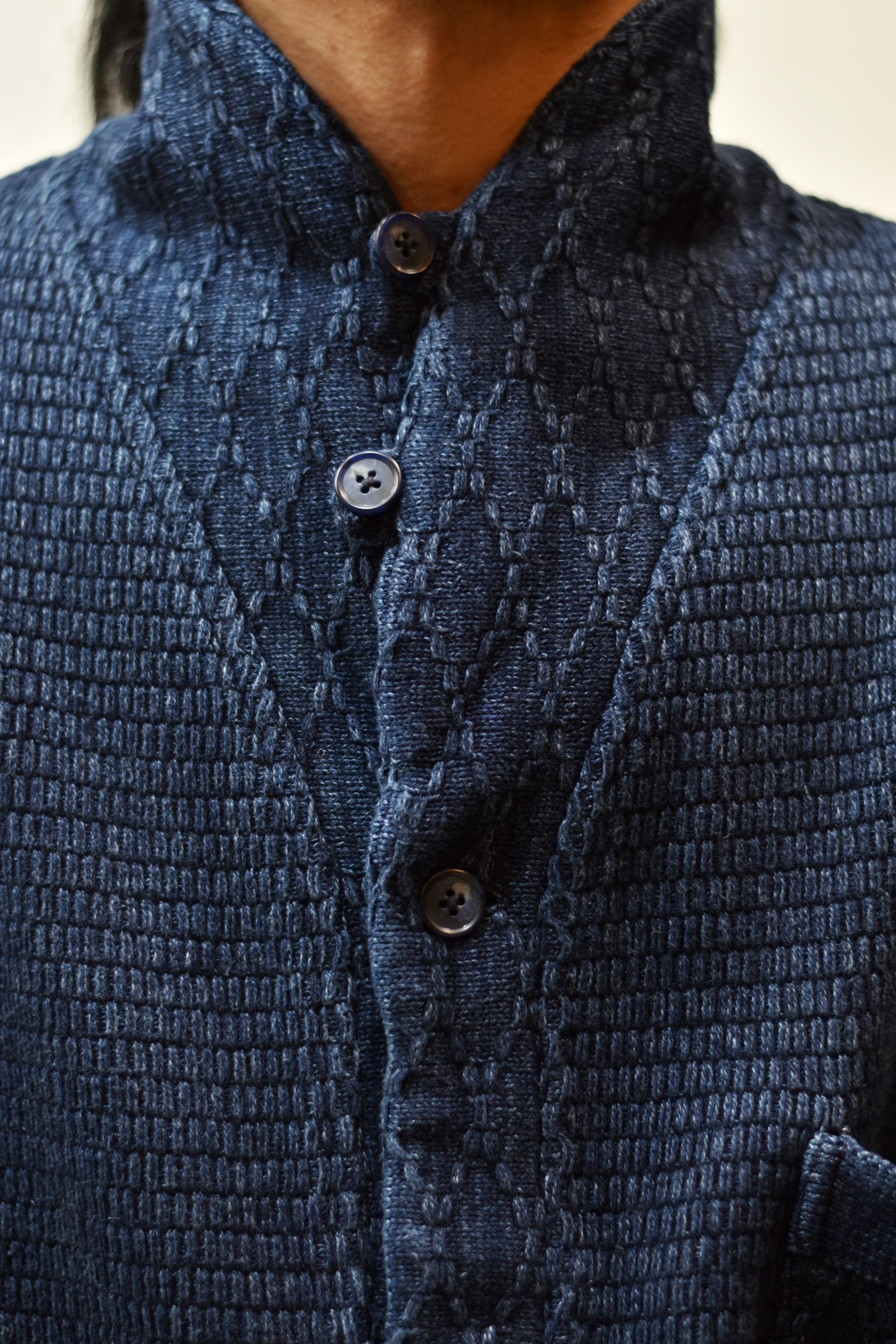 Porter Classic - BEATNIK KENDO KNIT CARDIGAN (BLUE) | chord online