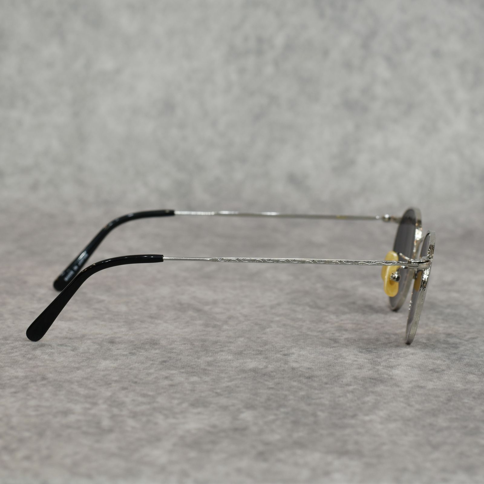 VINTAGE TYPE CIRCLE METAL GLASSES (SILVER / GRAY)｜ヴィンテージタイプ サークルメタル サングラス｜CL-25AW003G