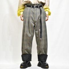 3タックハイウェストカフスワイドパンツ / LB22AW-PT03-VCK (YELLOW TATTERSALL)