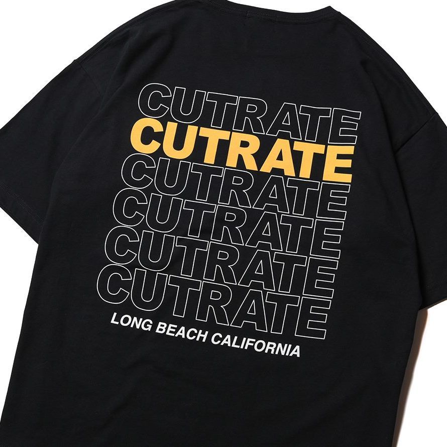 CUTRATE ADDICITON LOGO DROPSHOULDER S/S -T-SHIRT (BLACK)